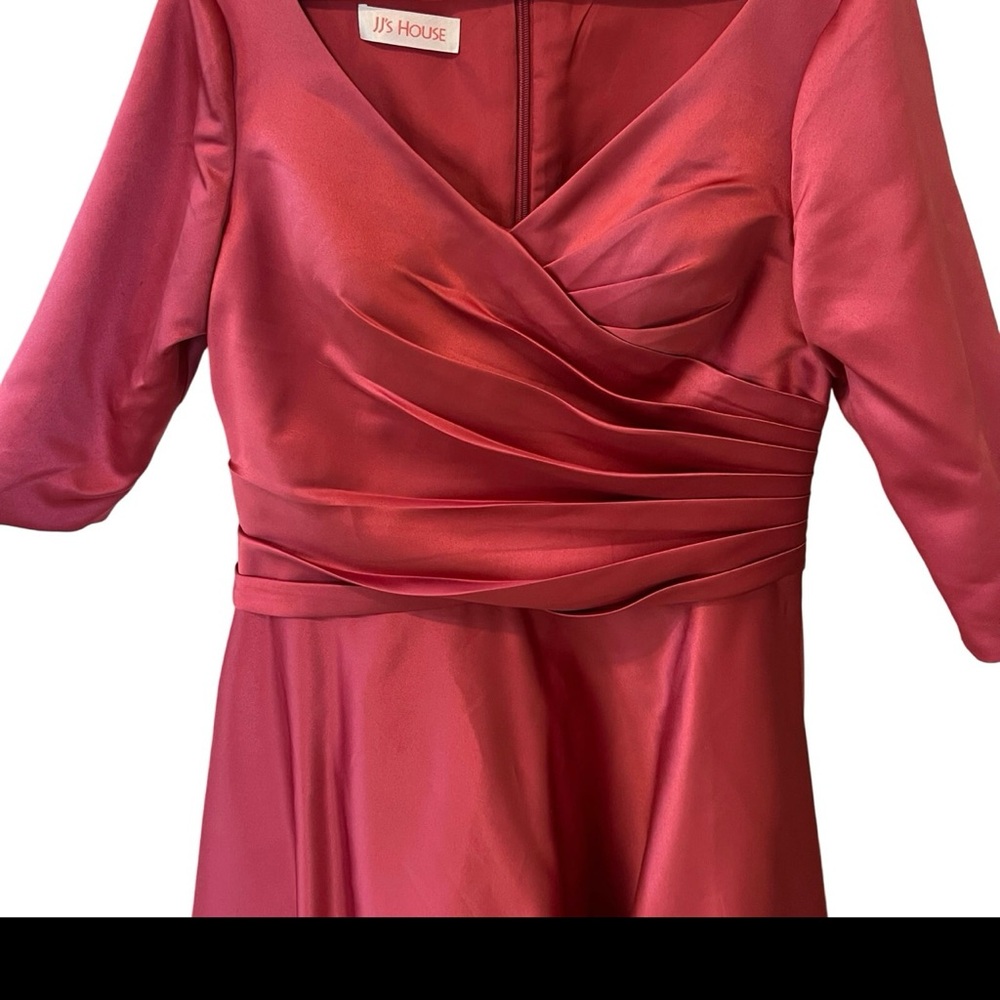 JJs House Chic 3/4 sleeve Rose Pink Dress